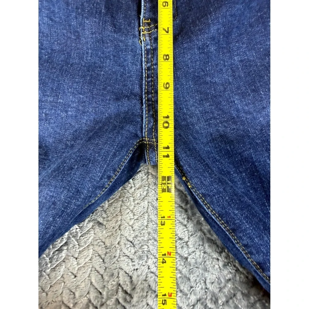 NY&C Curvy High Rise Skinny Jeans Women 8 Blue Denim Cotton Dark Wash Streetwear